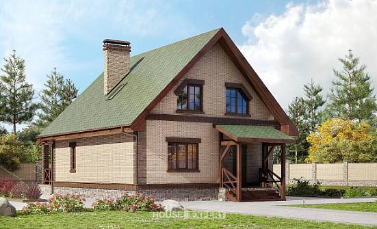 160-011-П Проект двухэтажного дома с мансардой, бюджетный домик из пеноблока Заводоуковск | Проекты домов от House Expert