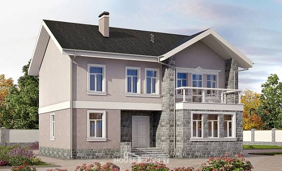 170-008-П Проект двухэтажного дома, красивый дом из арболита Ишим | Проекты домов от House Expert