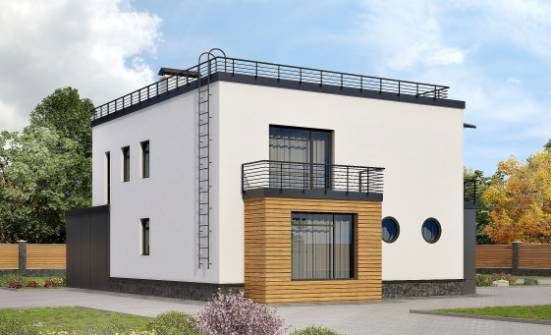 260-002-П Проект двухэтажного дома и гаражом, большой дом из керамзитобетонных блоков Ялуторовск | Проекты домов от House Expert