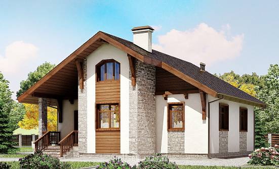 080-002-Л Проект одноэтажного дома, простой коттедж из теплоблока Тобольск | Проекты домов от House Expert
