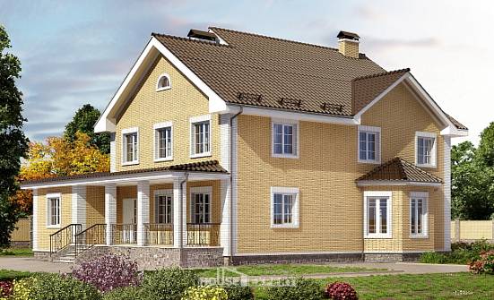 320-003-Л Проект двухэтажного дома, огромный коттедж из пеноблока Тобольск | Проекты домов от House Expert