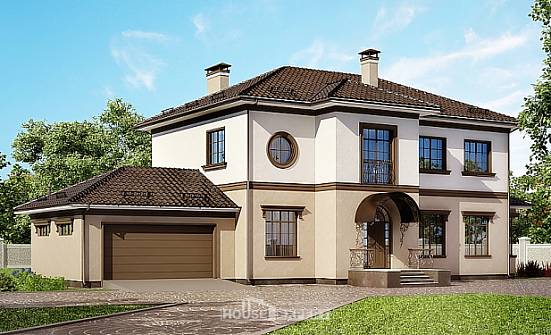 290-004-Л Проект двухэтажного дома, гараж, красивый дом из кирпича Тобольск | Проекты домов от House Expert
