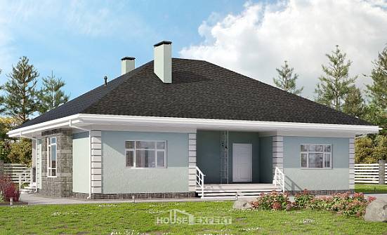 135-003-Л Проект одноэтажного дома, компактный домик из бризолита Ялуторовск | Проекты домов от House Expert