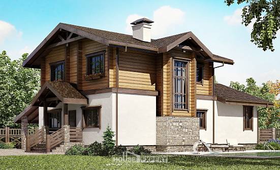 170-004-Л Проект двухэтажного дома мансардный этаж, гараж, уютный дом из пеноблока из дерева Заводоуковск | Проекты домов от House Expert