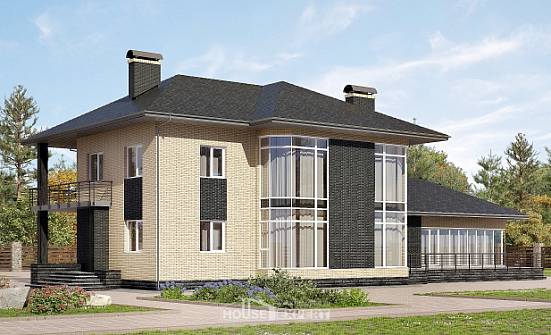 305-003-Л Проект двухэтажного дома, уютный коттедж из поризованных блоков Тюмень | Проекты домов от House Expert