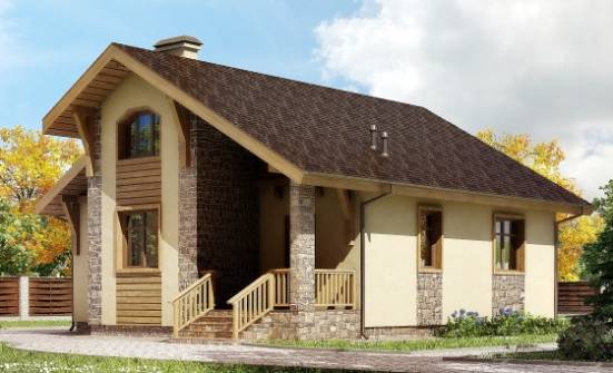 080-002-П Проект одноэтажного дома, простой загородный дом из пеноблока Ялуторовск | Проекты домов от House Expert