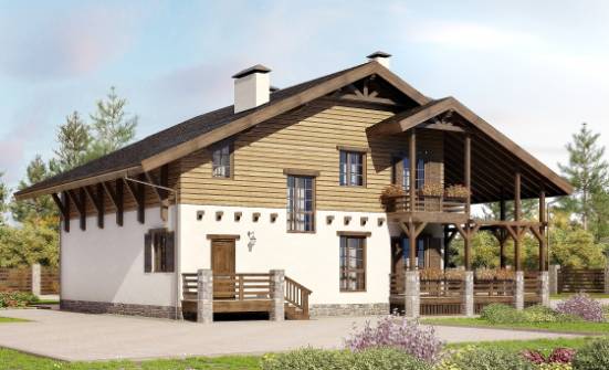 260-001-П Проект двухэтажного дома с мансардой, большой домик из кирпича Заводоуковск | Проекты домов от House Expert