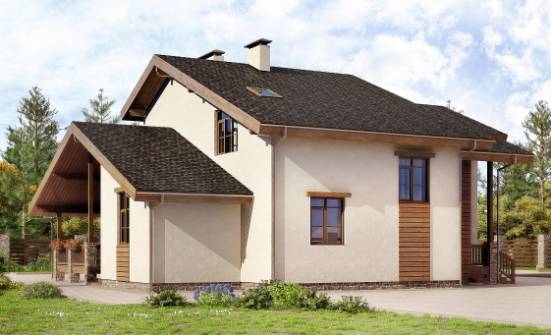 240-003-П Проект двухэтажного дома мансардой, уютный домик из кирпича Тюмень | Проекты домов от House Expert