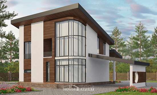 230-001-П Проект двухэтажного дома с мансардным этажом, уютный домик из кирпича Тюмень | Проекты домов от House Expert