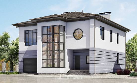 300-006-Л Проект двухэтажного дома и гаражом, уютный дом из кирпича Заводоуковск | Проекты домов от House Expert