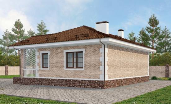 065-002-П Проект бани из кирпича Тобольск | Проекты домов от House Expert