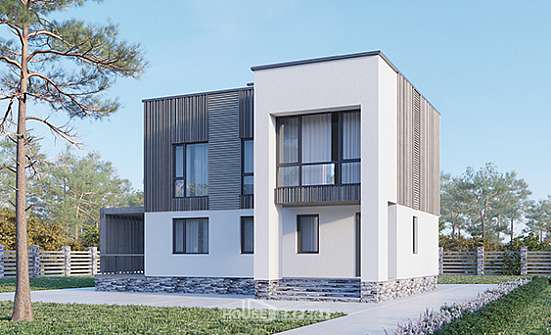 150-017-П Проект двухэтажного дома, экономичный домик из теплоблока Заводоуковск | Проекты домов от House Expert