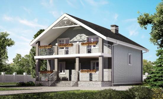 150-007-П Проект двухэтажного дома с мансардой, красивый загородный дом из керамзитобетонных блоков Тюмень | Проекты домов от House Expert