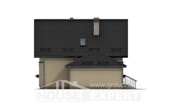 160-005-Л Проект двухэтажного дома мансардный этаж, гараж, современный загородный дом из арболита Заводоуковск, House Expert