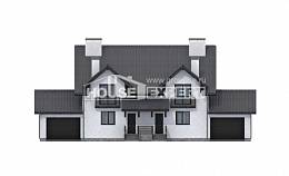 290-003-П Проект двухэтажного дома с мансардой, большой дом из газосиликатных блоков Тобольск, House Expert