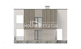 150-017-П Проект двухэтажного дома, скромный дом из поризованных блоков Тюмень, House Expert