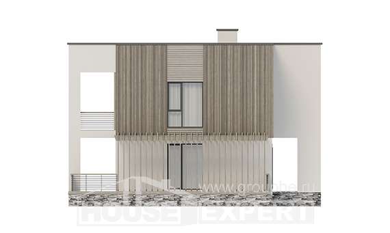 150-017-П Проект двухэтажного дома, скромный дом из поризованных блоков Тюмень, House Expert