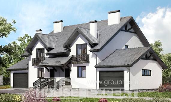 290-003-П Проект двухэтажного дома с мансардой, красивый загородный дом из твинблока Заводоуковск, House Expert