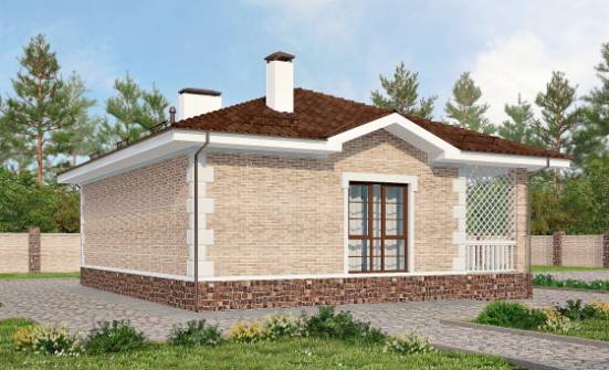065-002-П Проект бани из кирпича Тюмень | Проекты одноэтажных домов от House Expert