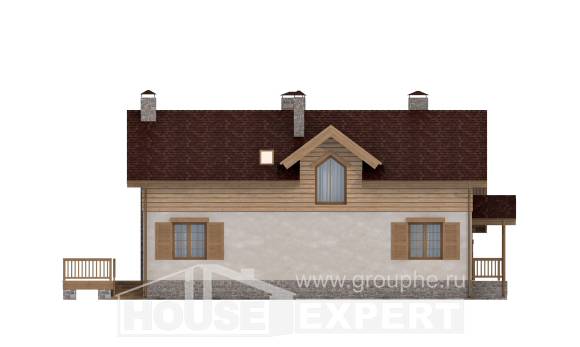 165-002-П Проект двухэтажного дома мансардой, гараж, красивый загородный дом из поризованных блоков Заводоуковск, House Expert