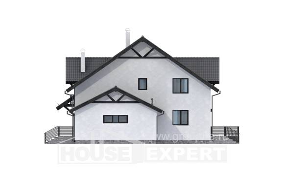 290-003-П Проект двухэтажного дома с мансардным этажом, красивый дом из пеноблока Тюмень, House Expert
