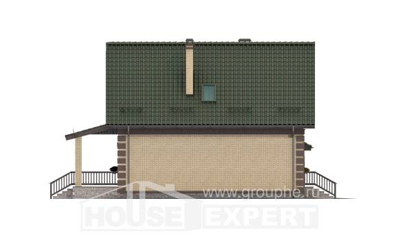 160-007-П Проект двухэтажного дома мансардой, гараж, современный загородный дом из арболита Тюмень, House Expert