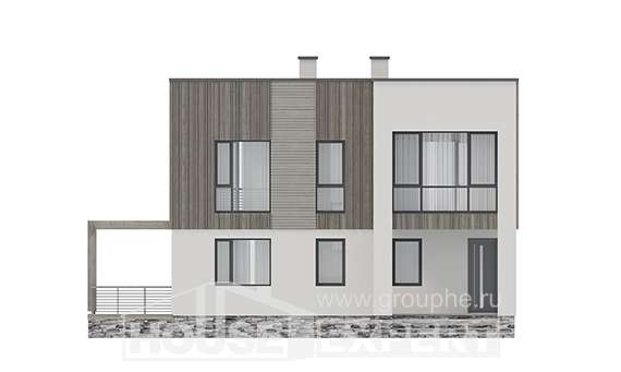 150-017-П Проект двухэтажного дома, бюджетный домик из керамзитобетонных блоков Ишим, House Expert