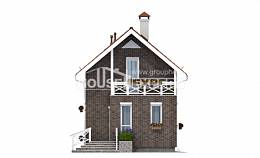 045-001-Л Проект двухэтажного дома мансардой, эконом дом из бризолита Ялуторовск, House Expert