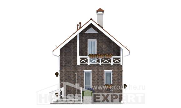 045-001-Л Проект двухэтажного дома мансардой, эконом дом из бризолита Ялуторовск, House Expert