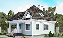 110-001-Л Проект двухэтажного дома с мансардой, уютный домик из твинблока Ялуторовск, House Expert
