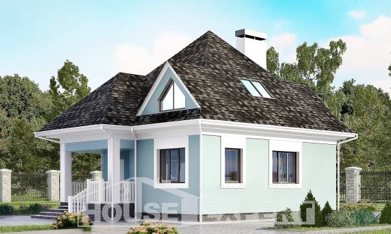 110-001-Л Проект двухэтажного дома с мансардой, уютный домик из твинблока Ялуторовск, House Expert