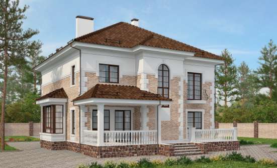 220-008-П Проект двухэтажного дома, простой дом из кирпича Ялуторовск | Проекты домов от House Expert