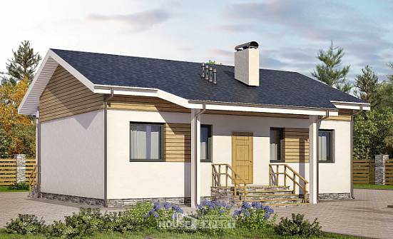 080-004-П Проект одноэтажного дома, скромный дом из керамзитобетонных блоков Заводоуковск | Проекты домов от House Expert