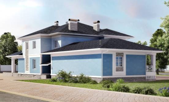 620-001-П Проект трехэтажного дома, гараж, огромный домик из теплоблока Тобольск | Проекты домов от House Expert