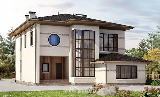 345-001-П Проект двухэтажного дома, уютный дом из пеноблока Тюмень | Проекты домов от House Expert