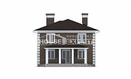 185-002-П Проект двухэтажного дома, уютный коттедж из блока Тобольск, House Expert