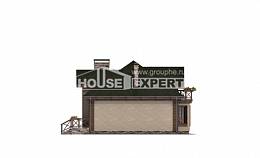180-010-П Проект двухэтажного дома мансардный этаж и гаражом, просторный домик из теплоблока Тобольск, House Expert