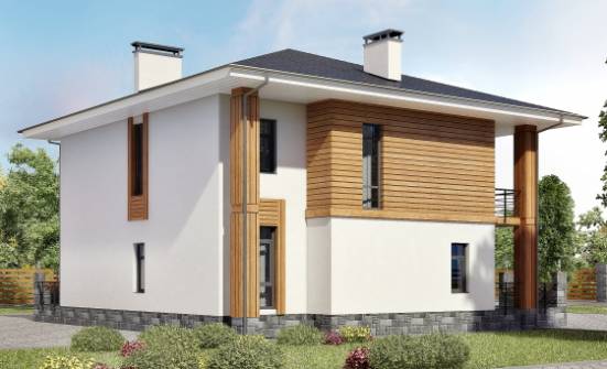 180-015-П Проект двухэтажного дома, недорогой коттедж из газобетона Ялуторовск | Проекты домов от House Expert