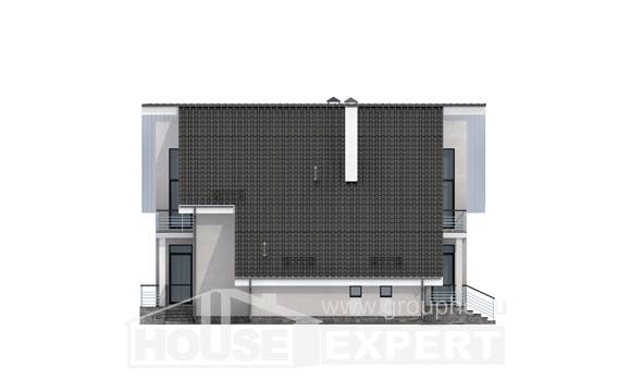 200-007-Л Проект двухэтажного дома мансардой, гараж, современный загородный дом из поризованных блоков Тобольск, House Expert