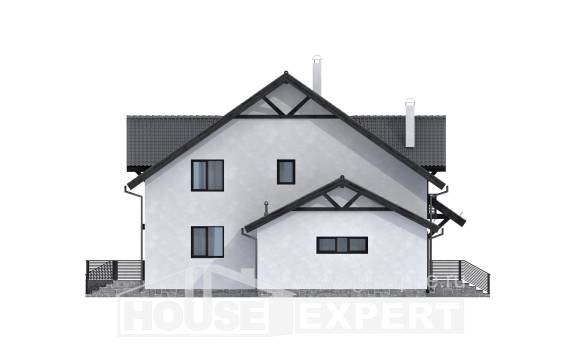 290-003-П Проект двухэтажного дома с мансардой, современный загородный дом из поризованных блоков Ялуторовск, House Expert