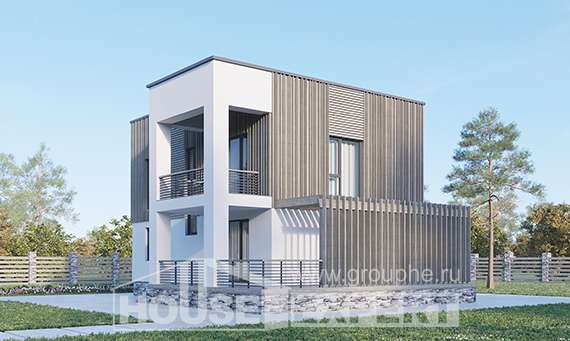150-017-П Проект двухэтажного дома, экономичный загородный дом из арболита Ишим, House Expert