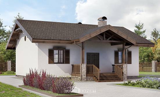 090-002-П Проект одноэтажного дома, скромный загородный дом из кирпича Заводоуковск | Проекты домов от House Expert