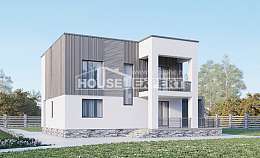 150-017-П Проект двухэтажного дома, компактный домик из газосиликатных блоков Ялуторовск, House Expert