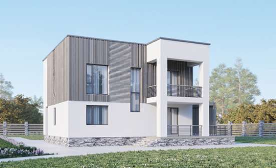150-017-П Проект двухэтажного дома, бюджетный загородный дом из пеноблока Тюмень | Проекты домов от House Expert