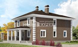 185-002-П Проект двухэтажного дома, красивый домик из пеноблока Ялуторовск, House Expert