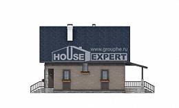 130-003-П Проект двухэтажного дома с мансардой, экономичный дом из керамзитобетонных блоков Тобольск, House Expert