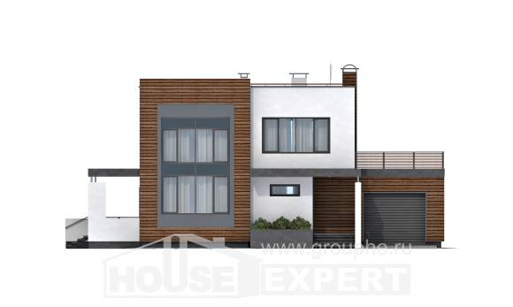 220-003-П Проект двухэтажного дома, гараж, современный загородный дом из блока Заводоуковск, House Expert