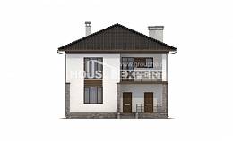 170-005-П Проект двухэтажного дома, компактный загородный дом из газосиликатных блоков Ишим, House Expert