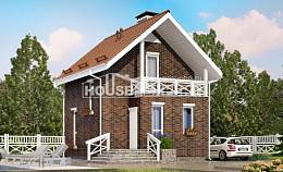 045-001-Л Проект двухэтажного дома мансардный этаж, доступный дом из бризолита Ялуторовск, House Expert