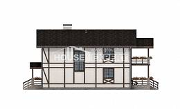250-002-Л Проект двухэтажного дома с мансардой, гараж, простой домик из кирпича Тобольск, House Expert